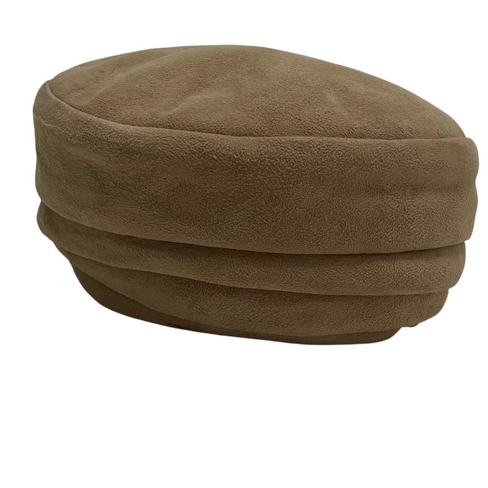 Vintage Lilly Dache Dachettes Tan Fauxβ Suede Pillbox Hat Tiered Mid Century Mod